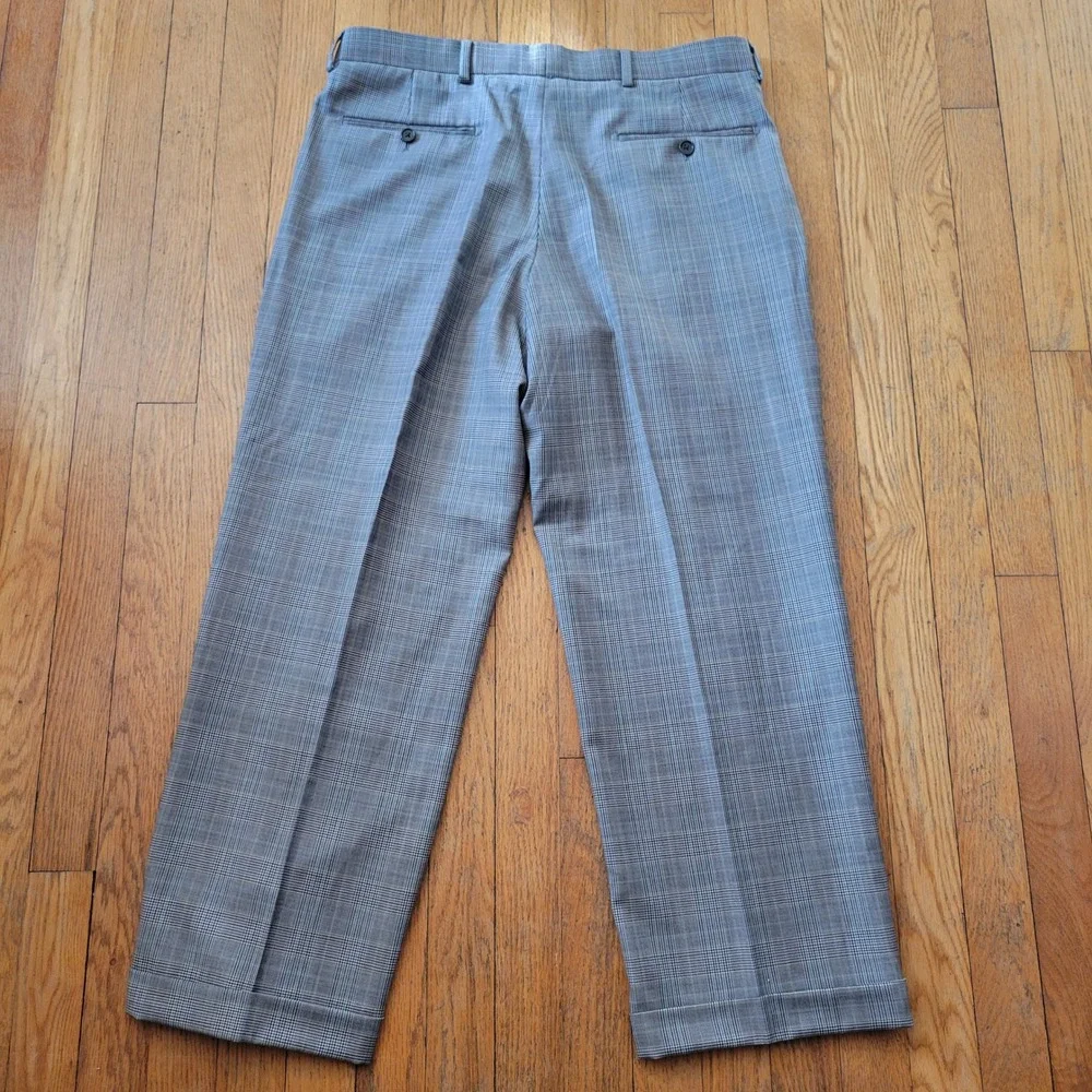 Paul Fredrick 39S Wool Suit Gray Glen‎ Plaid 2 Pc Suit Blazer Pants Preppy Twee